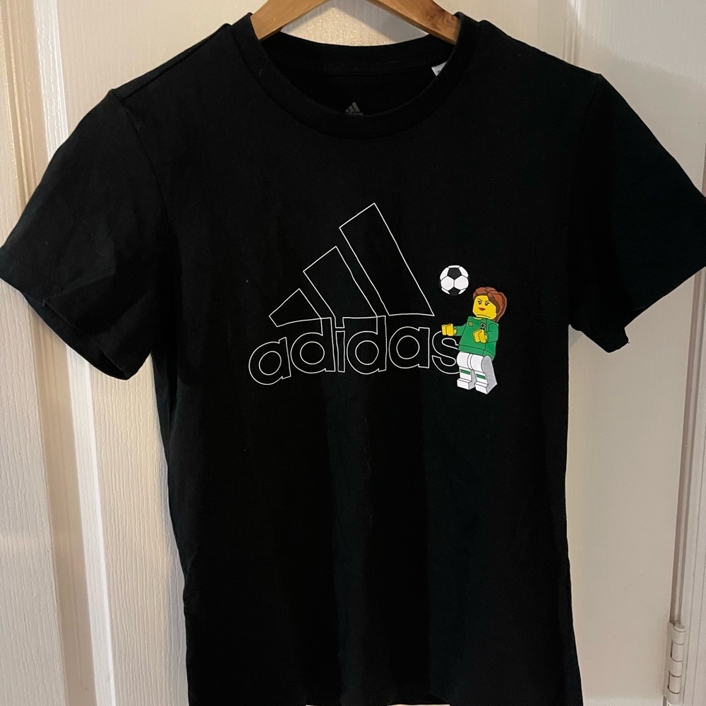 Adidas‎ Kids Lego Black Tee with Soccer Graphic